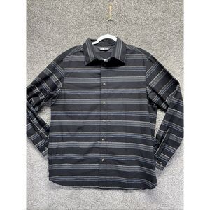 The North‎ Face Button Down Long Sleeve Shirt Men's Large Black Southwest Aztec